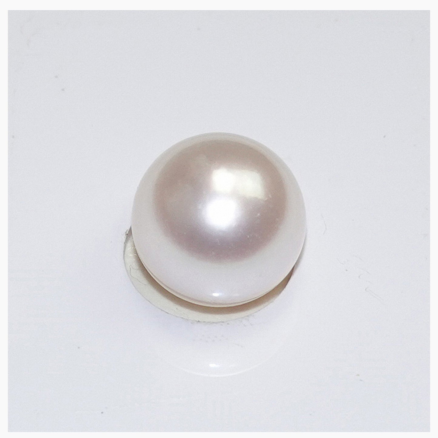 【特別価格】希少な大珠【アコヤ真珠準花珠10.0mm】ルース片穴 真珠総合研究所の真珠鑑定鑑別書付