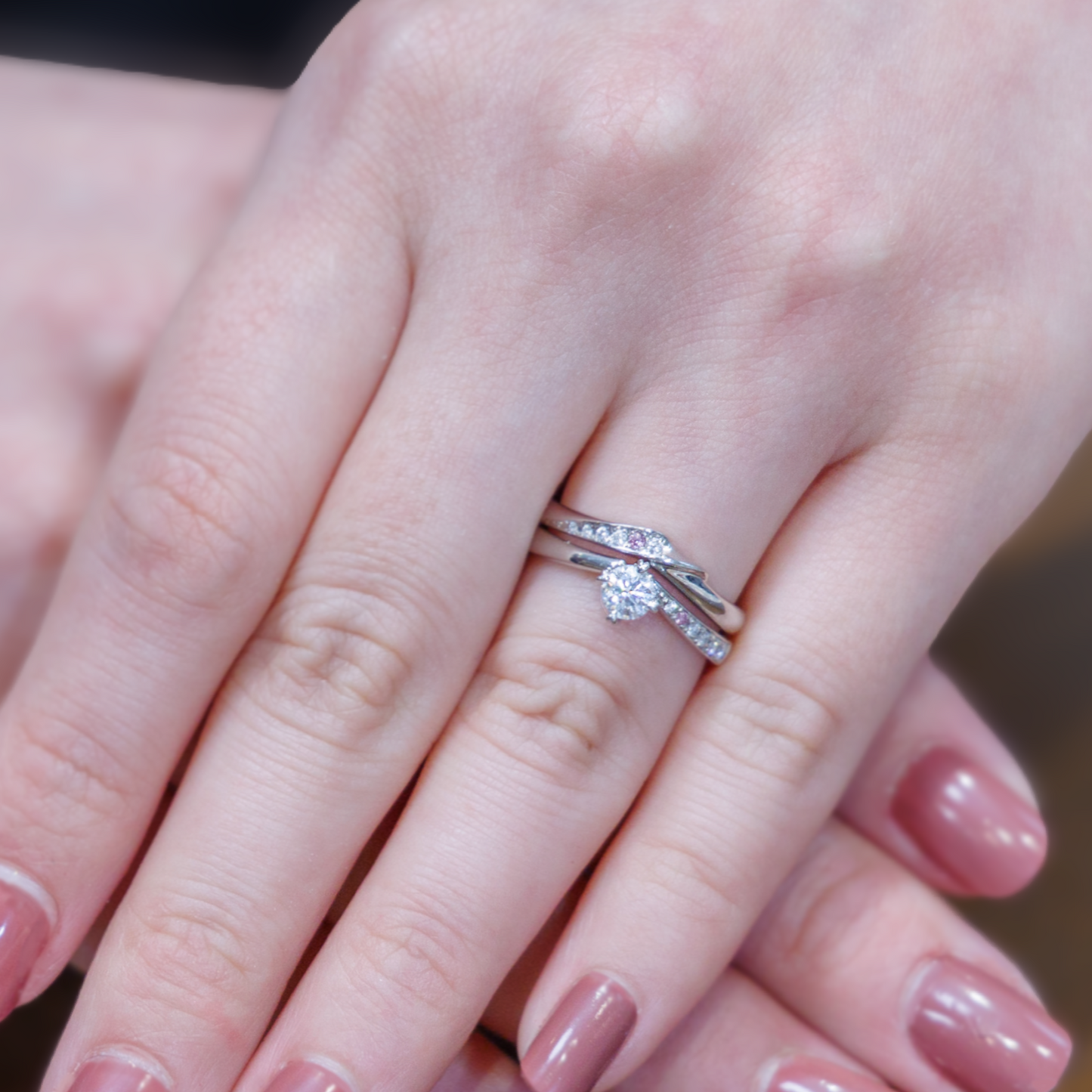 【シリーズ最高峰】 ピンクダイヤとH&Cダイヤ 3点セット BsS101ph0.30ct,D,IF,3EX,HC【GIA+中央宝研ダブル鑑定書付】