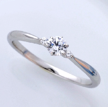 婚約指輪 人気のシンプルデザイン メレダイヤモンドもH&Cカットを使用した高品質エンゲージリング ENJ116h-0.20,F,VS2,3EX,HC~Pt950H