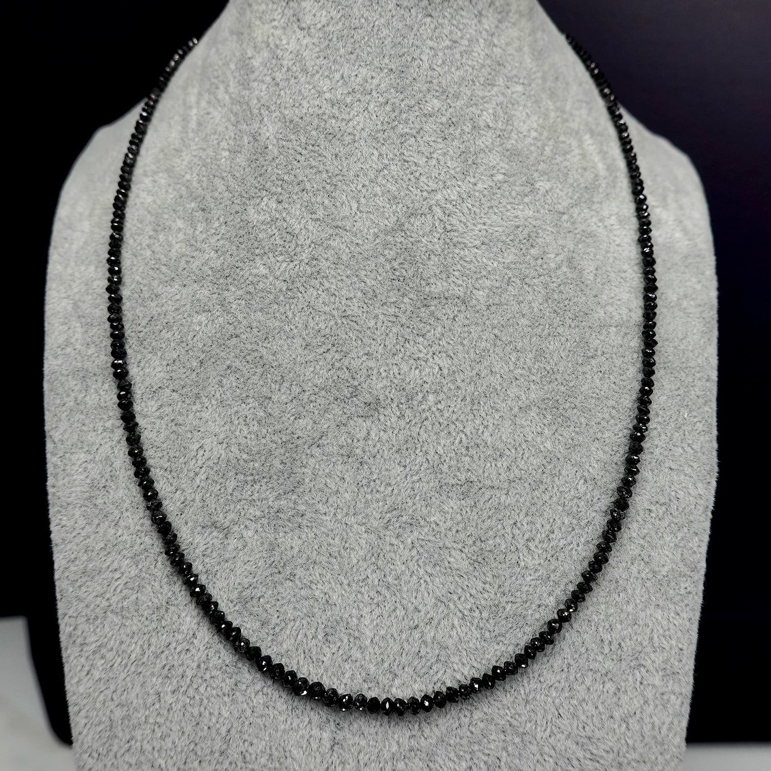 ブラックダイヤモンドネックレス20.0ct-45cm NBD-20.0ct-K18WG-HZ16788