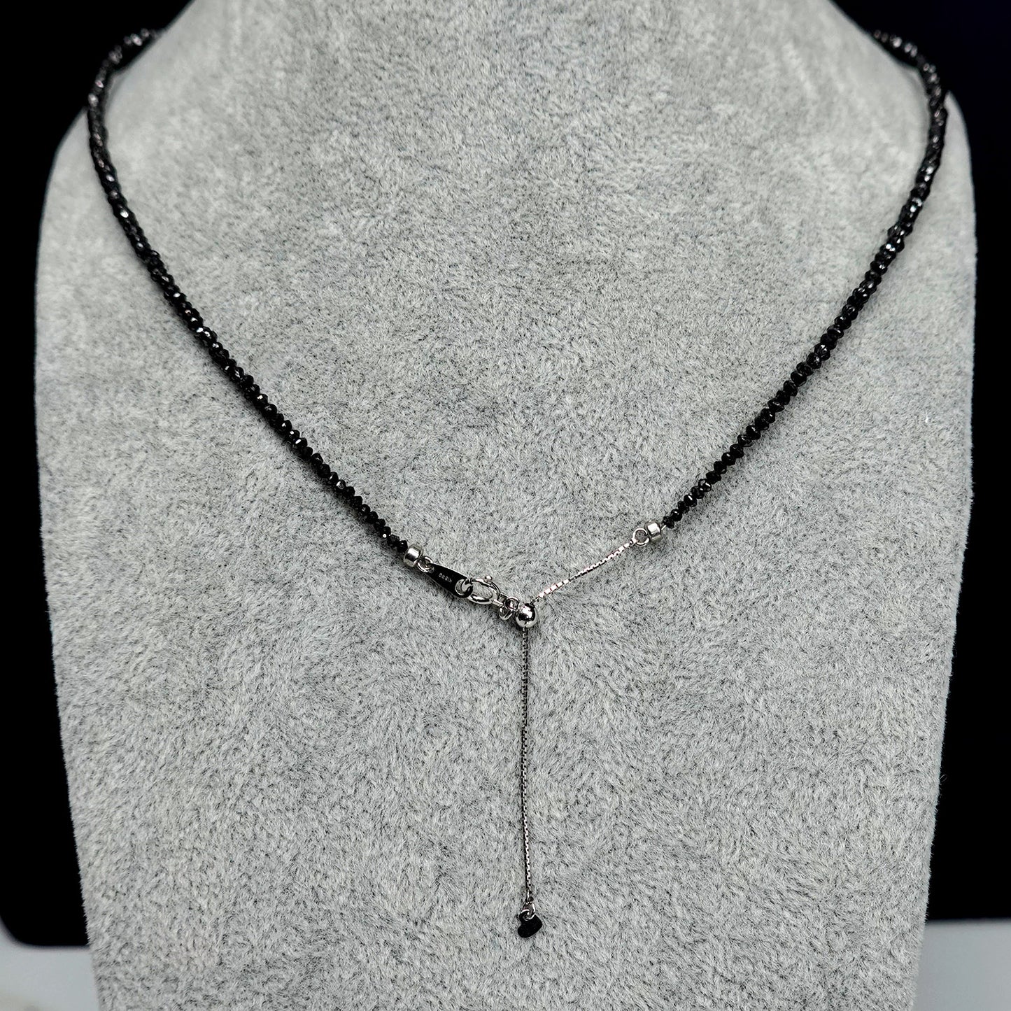 ブラックダイヤモンドネックレス20.0ct-45cm NBD-20.0ct-K18WG-HZ16788