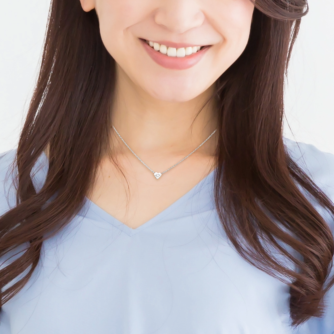 プラチナ製ダイヤモンドペンダント ハート型のブリリアントカットダイヤモンド PND-0.285ct,H,SI2,HS (コピー)