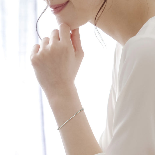 ダイヤモンドブレスレット【2.00ct】 上品なデザインのきれいなダイヤモンドブレスレットBLD2.00ct-6HCP4012390-Pt