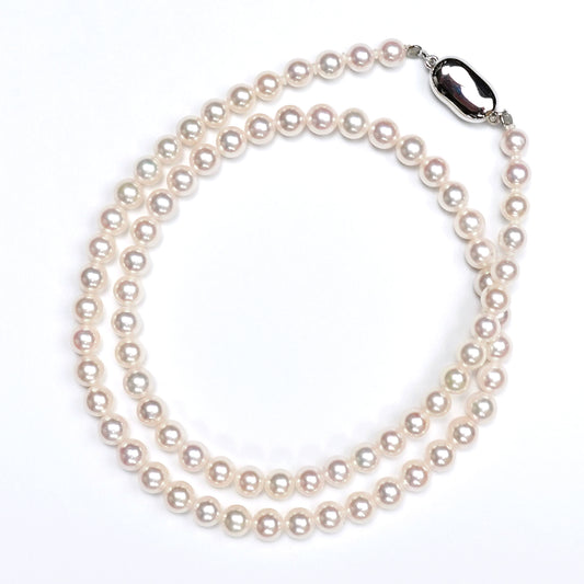 パールネックレス 希少な小粒でキレイなアコヤ真珠ネックレス(5.0〜5.5mm) PeAN50-010