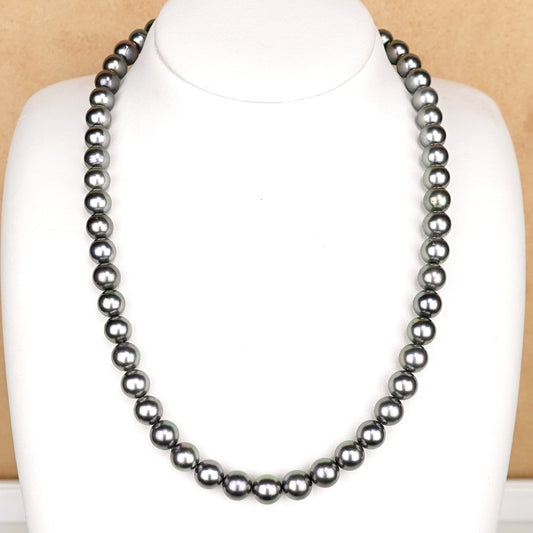 パールネックレス7.5~8.0mm(アコヤ真珠黒染め) PN75KS-OK21022602
