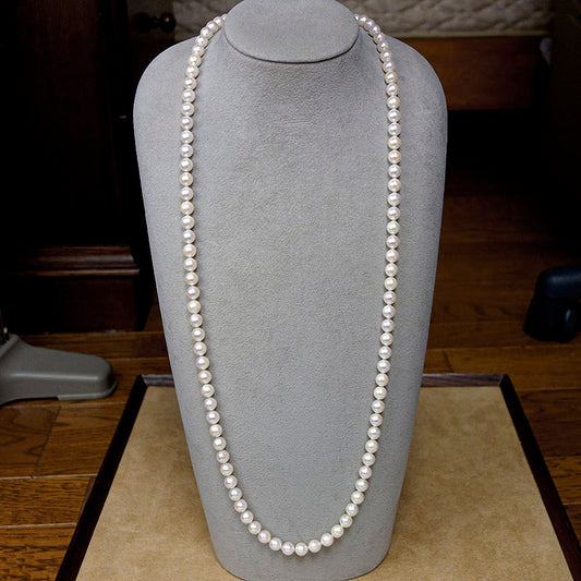 パールロングネックレス(アコヤ真珠7.5〜8.0mm) PNec7.5~8.0-91cmロング-OK16102706