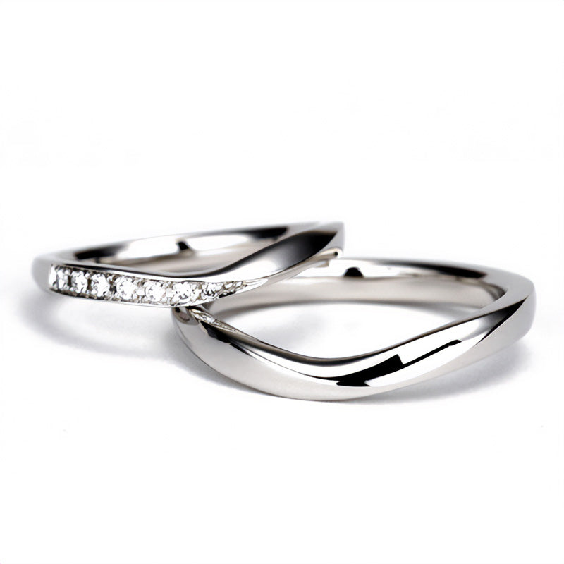 婚約指輪【HarmonyPremium-6】 高純度ハードプラチナ製ブライダルリングセット BsTrM6-0.25ct,D,VS2,3EX,HC
