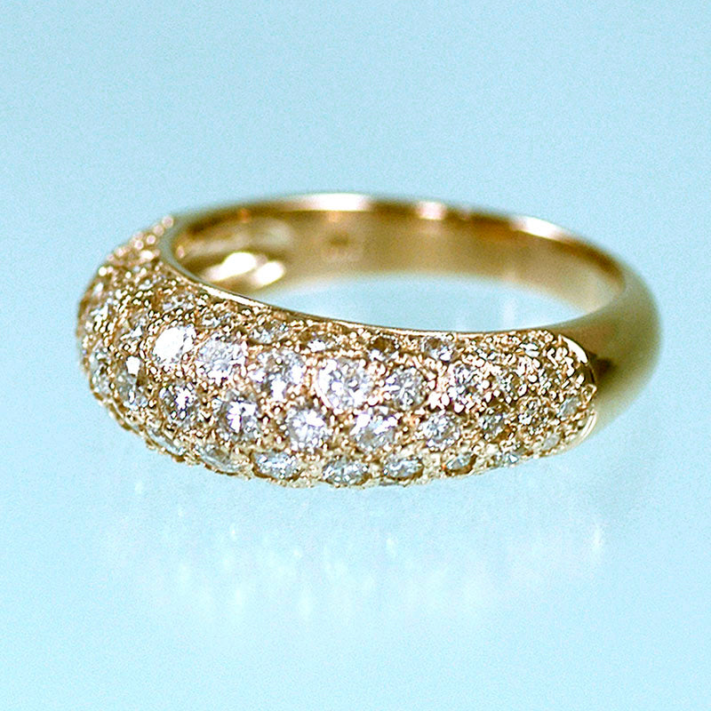 【特別価格】ダイヤモンドリング1.42ct-K18PG(ピンクゴールド)パベセティング-GID548557F