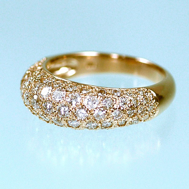 【限定特価】ダイヤモンドリング1.42ct-K18PG(ピンクゴールド)パベセティング-GID548557F
