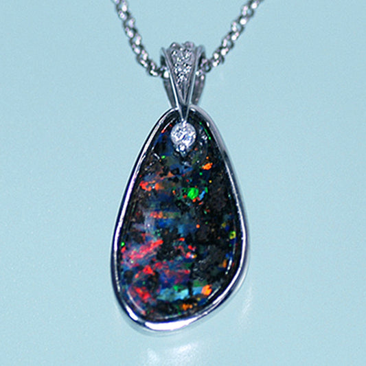 ボルダーオパールペンダントトップ(Pt.900) SB12070