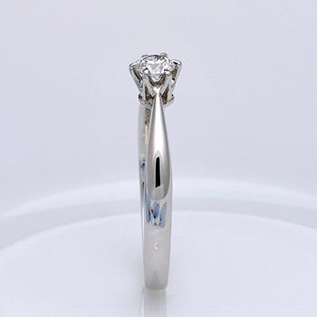 【高品質】婚約指輪シンプルな人気デザインの高品位ハードプラチナ製ダイヤモンドリング E1007-0.14ct,D,VVS2,EX,HC-Pt.950H