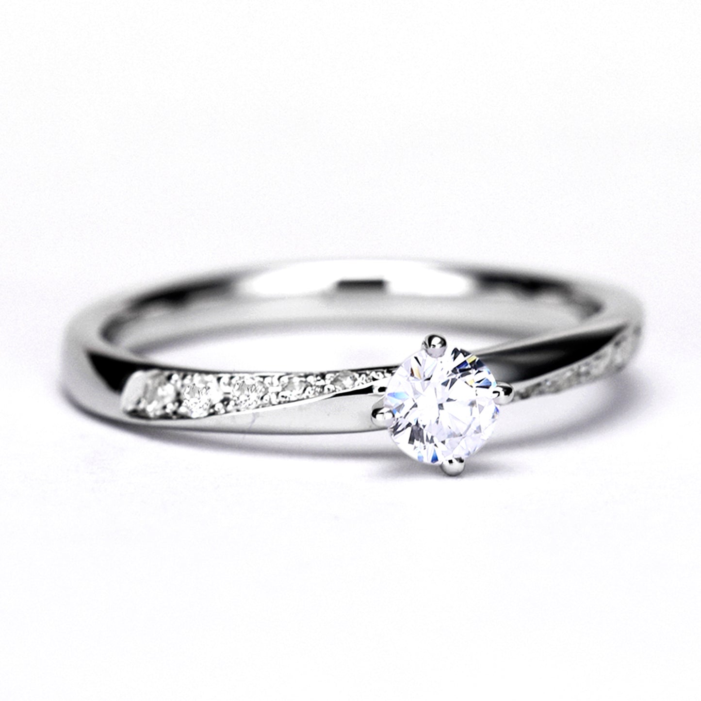 HarmonyPremium-4 高純度ハードプラチナ製リングセット BsHaPre4-0.20ct,DVS2,3EX,HC~Pt.950H