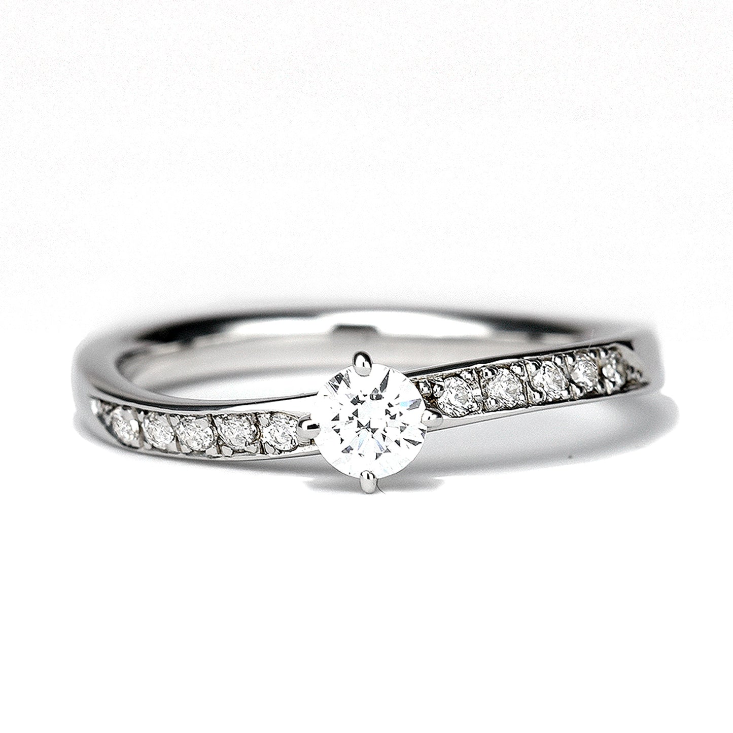 HarmonyPremium-5 高純度ハードプラチナ製ブライダルリングセット 最高級のダイヤモンドを使用 BsHaPre5-0.30ct,D