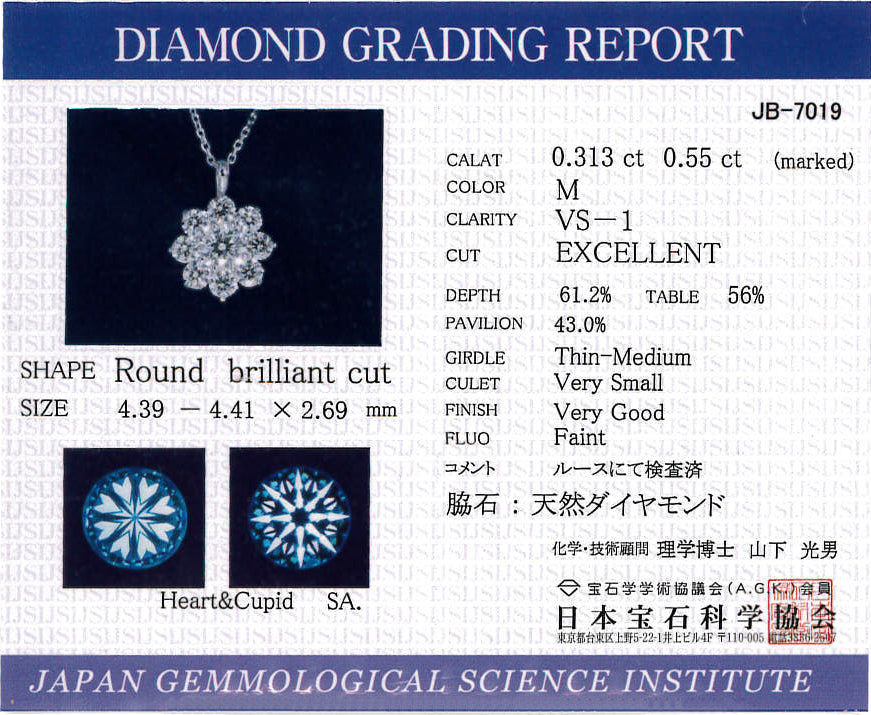 【StarSeries】革新的な輝きを放つプラチナ製ダイヤモンドペンダント H&Cダイヤモンドを使用 PND-STARSERIES0.3ct+H&C0.55ct-Pt