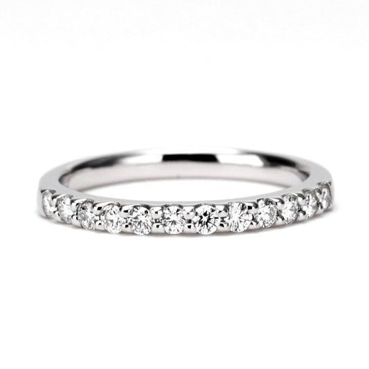 【Towa-永遠】 最高級カットH&Cダイヤと高品位ハードプラチナ(Pt.950H)で作製した高級ハーフエタニティーリング HE-JTF12p03-hAA-Pt950H