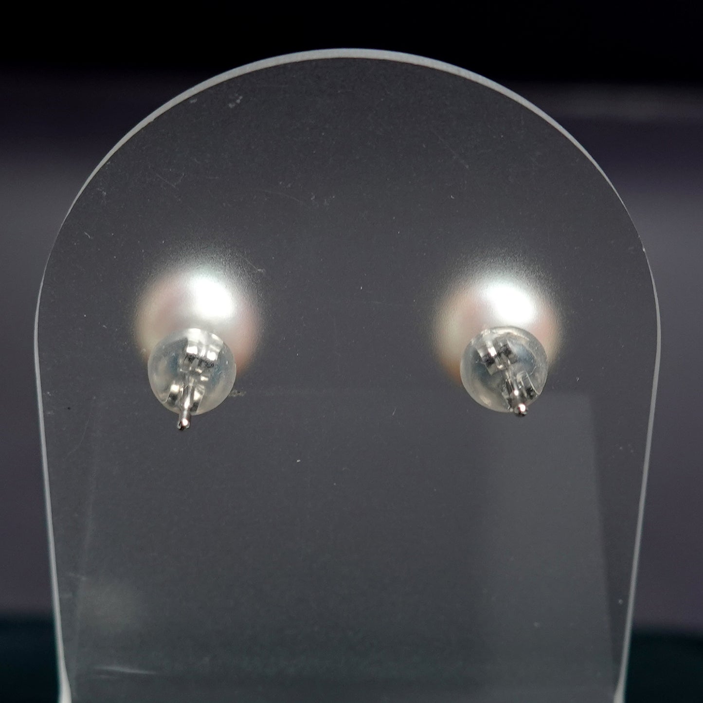 パールピアス 色照りの良いピンク系の花珠に引けを取らないキレイな真珠 PE-Pa-7.7mm-K14WG-Sy23051502