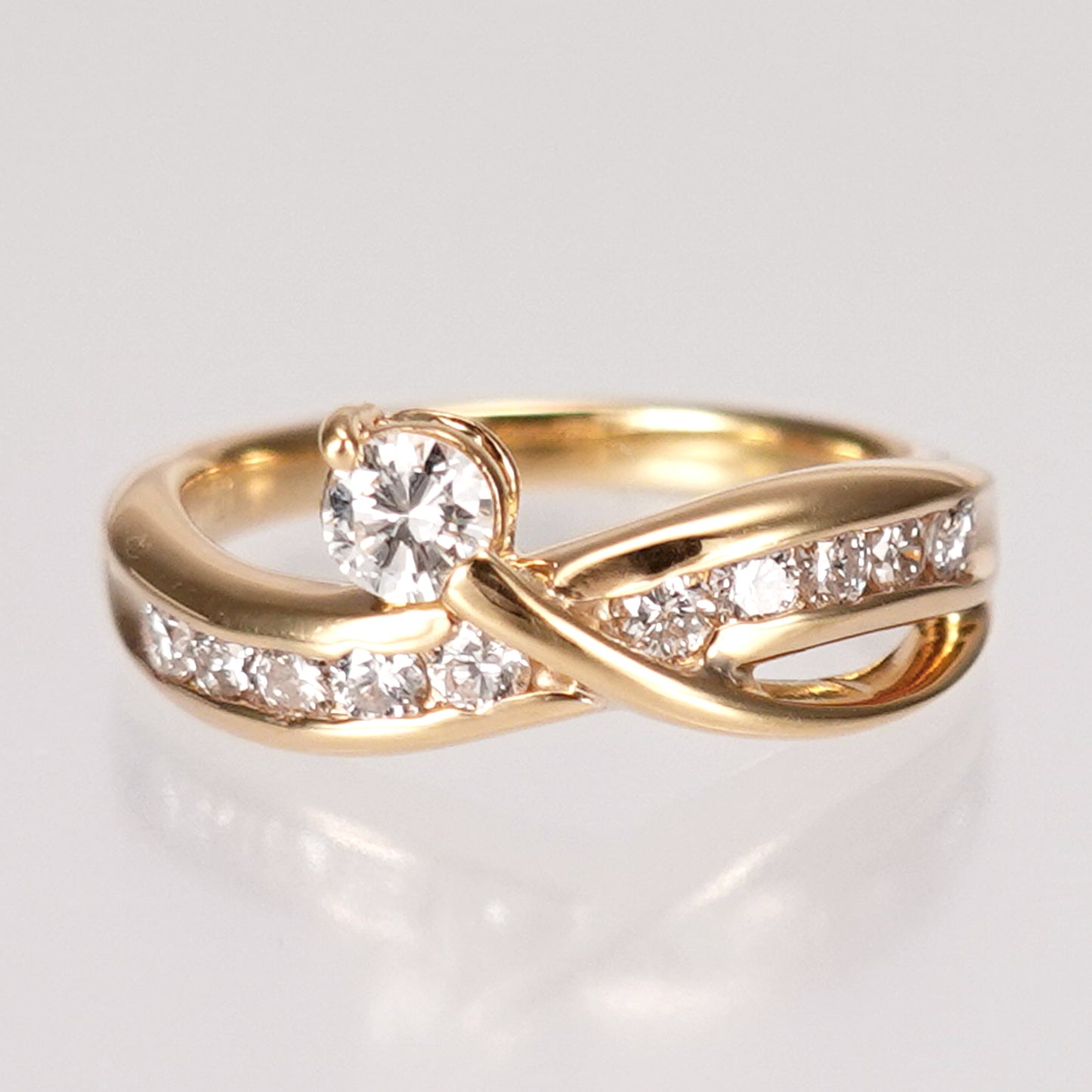 【特別価格】ダイヤモンドリング0.50ct K18YG(イエローゴールド)製-RD050-SADAP3265