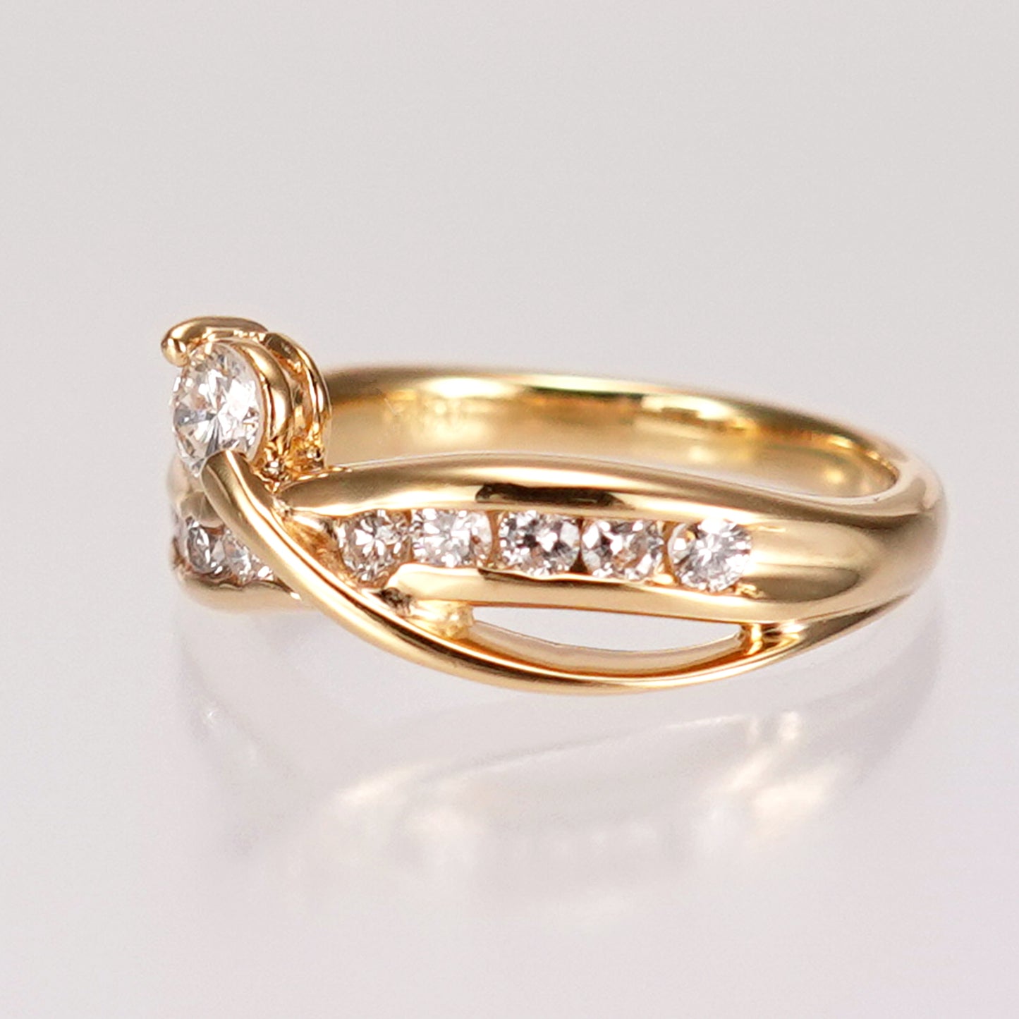 【特別価格】ダイヤモンドリング0.50ct K18YG(イエローゴールド)製-RD050-SADAP3265