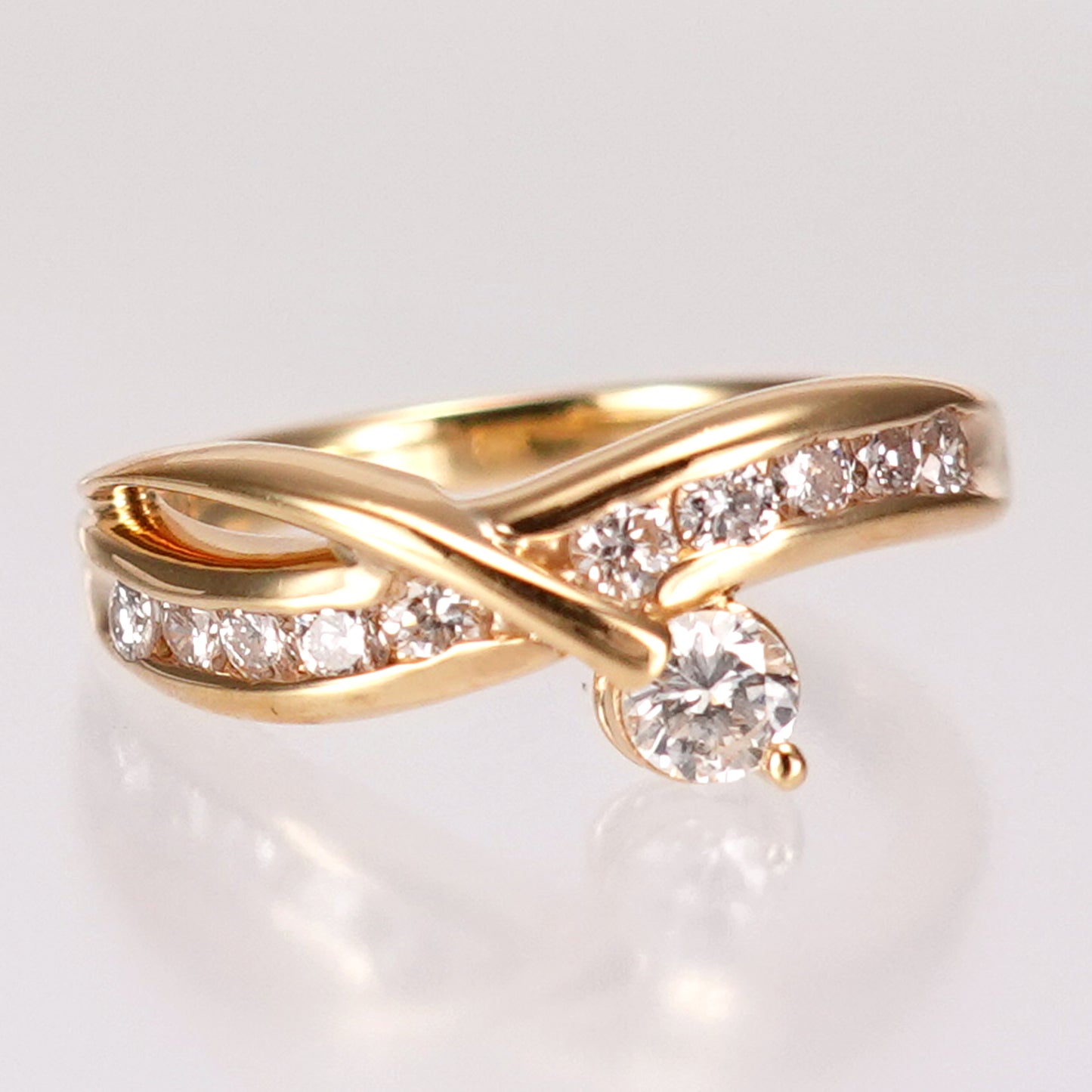 【特別価格】ダイヤモンドリング0.50ct K18YG(イエローゴールド)製-RD050-SADAP3265