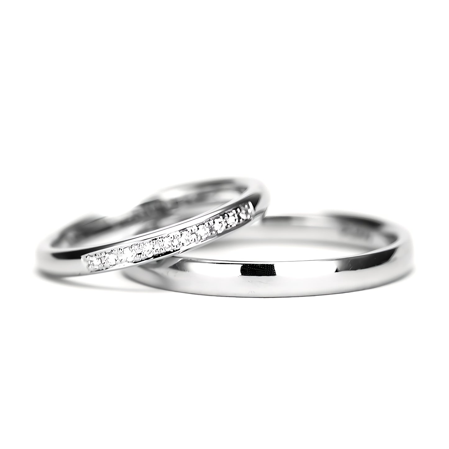 【鍛造】結婚指輪ペアPt 高品質H&Cダイヤモンドを使用したプラチナ製リング MpKK80-20Dh10-25-Pt