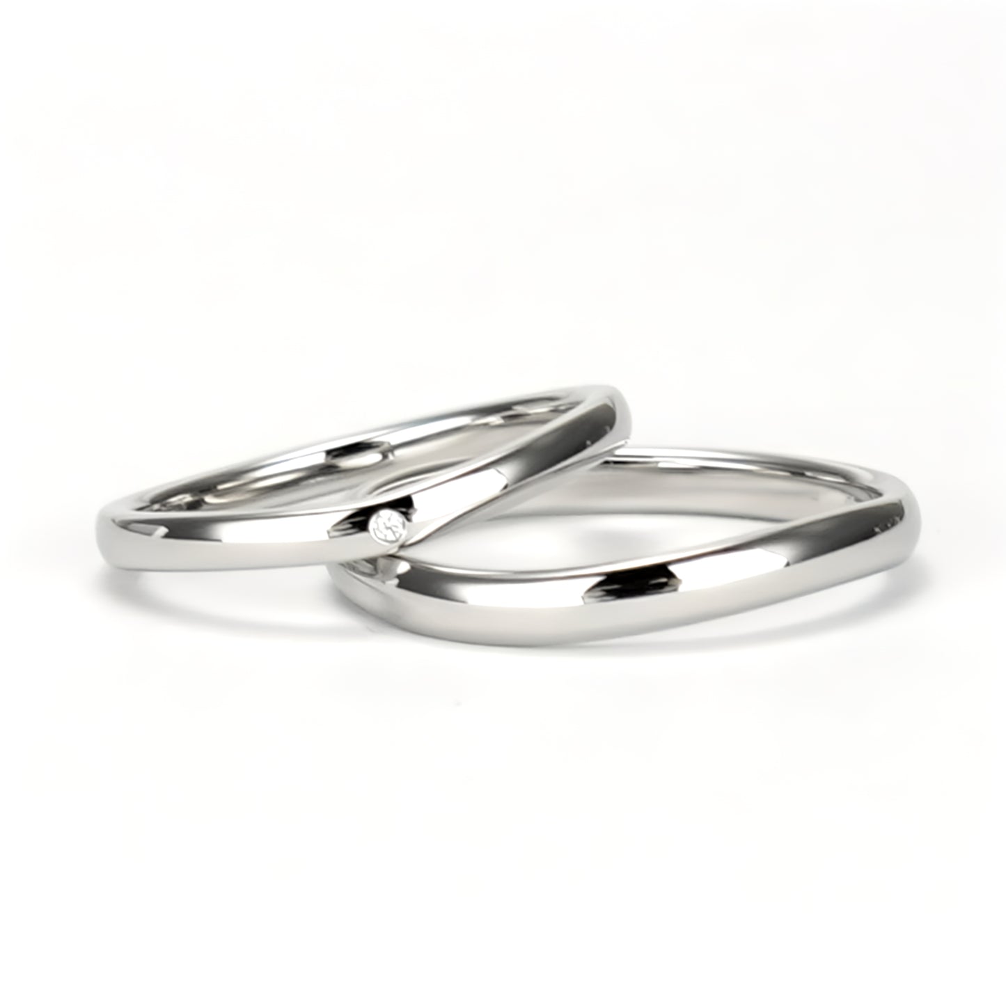 【鍛造】結婚指輪ペアPt 変形やキズに強い高品質なプラチナ鍛造リング MpKK82-20Dh1-KK82-25-Pt