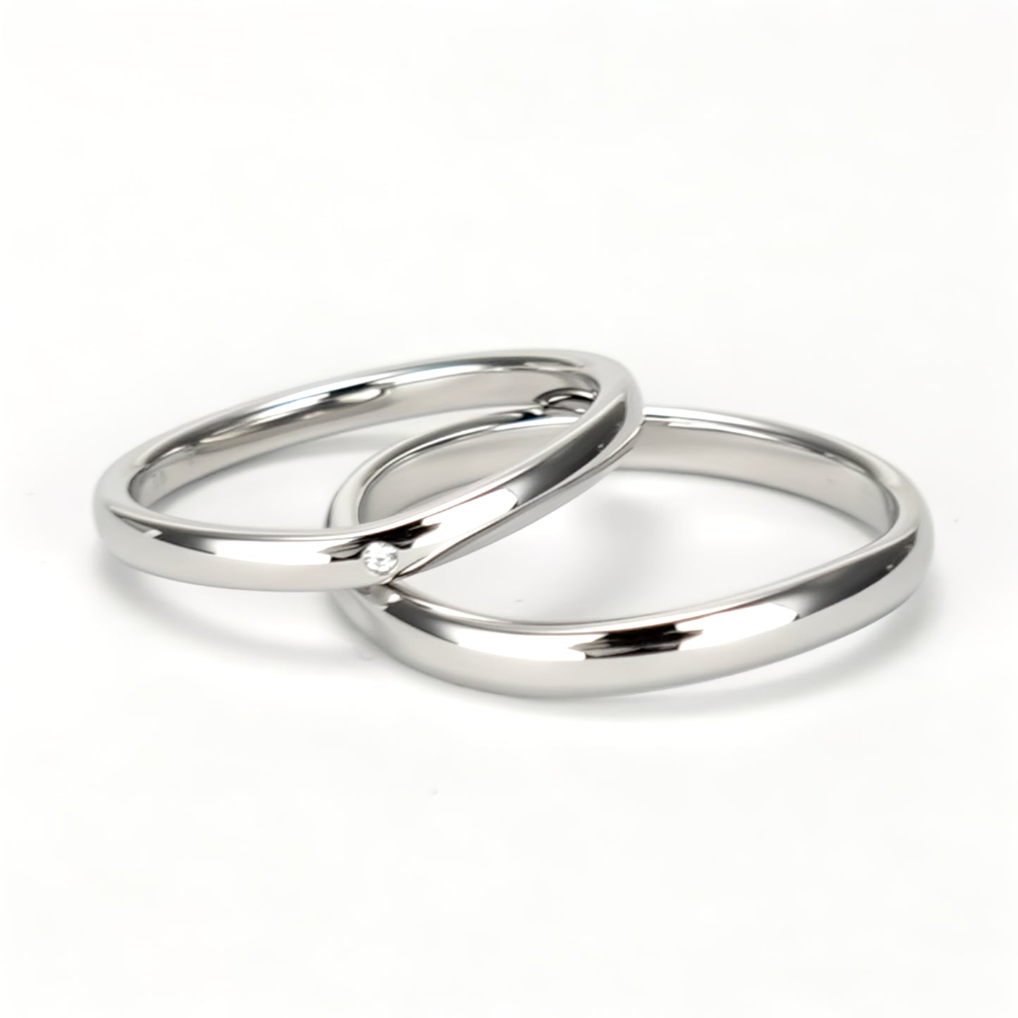鍛造結婚指輪ペアPt 変形やキズに強い高品質なプラチナ鍛造リング MpKK82-20Dh1-KK82-25-Pt