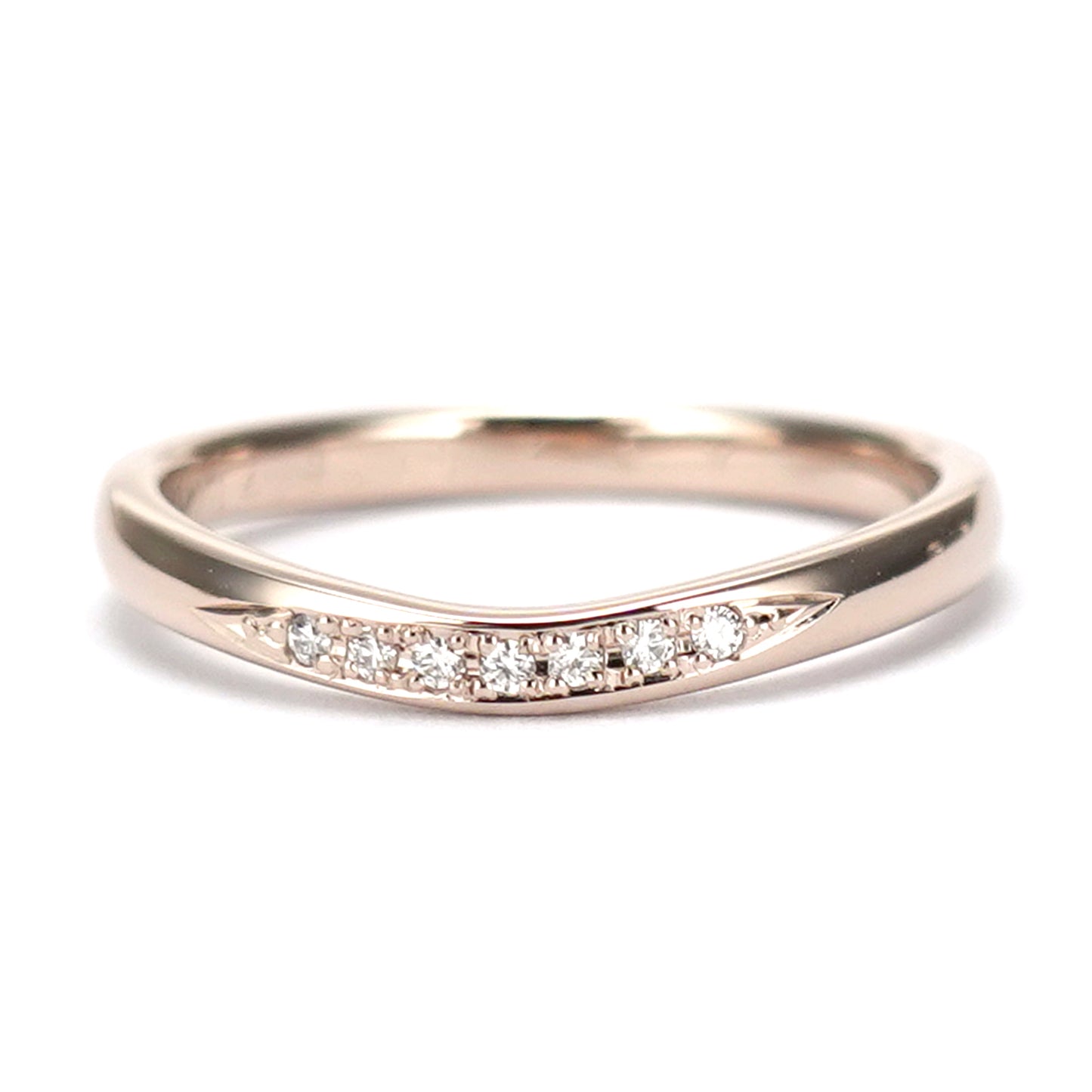 【鍛造】【高品質H&Cダイヤモンド】結婚指輪ペア 肌色に馴染む淡い色のピンクゴールド、変形やキズに非常に強い鍛造製法の指輪 MpKK82-20Dh7-K18CLG-KK81-25-K18CLG