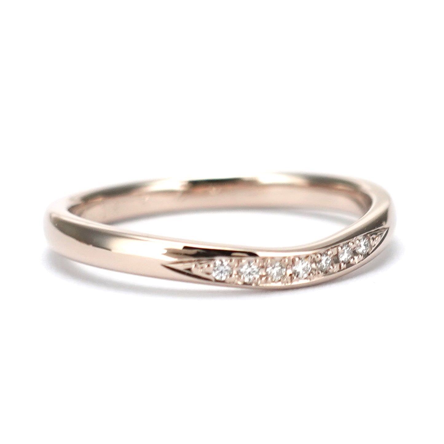 【鍛造】【高品質H&Cダイヤモンド】結婚指輪ペア 肌色に馴染む淡い色のピンクゴールド、変形やキズに非常に強い鍛造製法の指輪 MpKK82-20Dh7-K18CLG-KK81-25-K18CLG