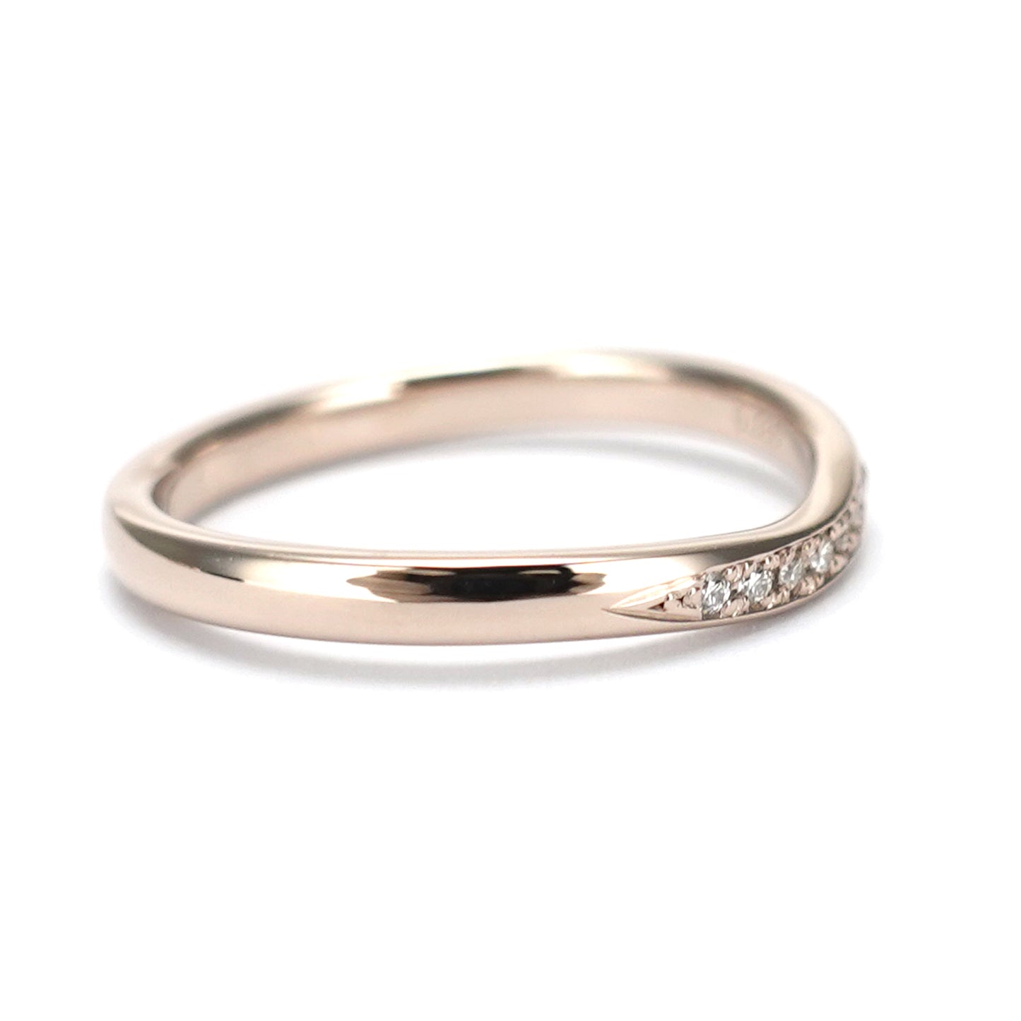 【鍛造】【高品質H&Cダイヤモンド】結婚指輪ペア 肌色に馴染む淡い色のピンクゴールド、変形やキズに非常に強い鍛造製法の指輪 MpKK82-20Dh7-K18CLG-KK81-25-K18CLG