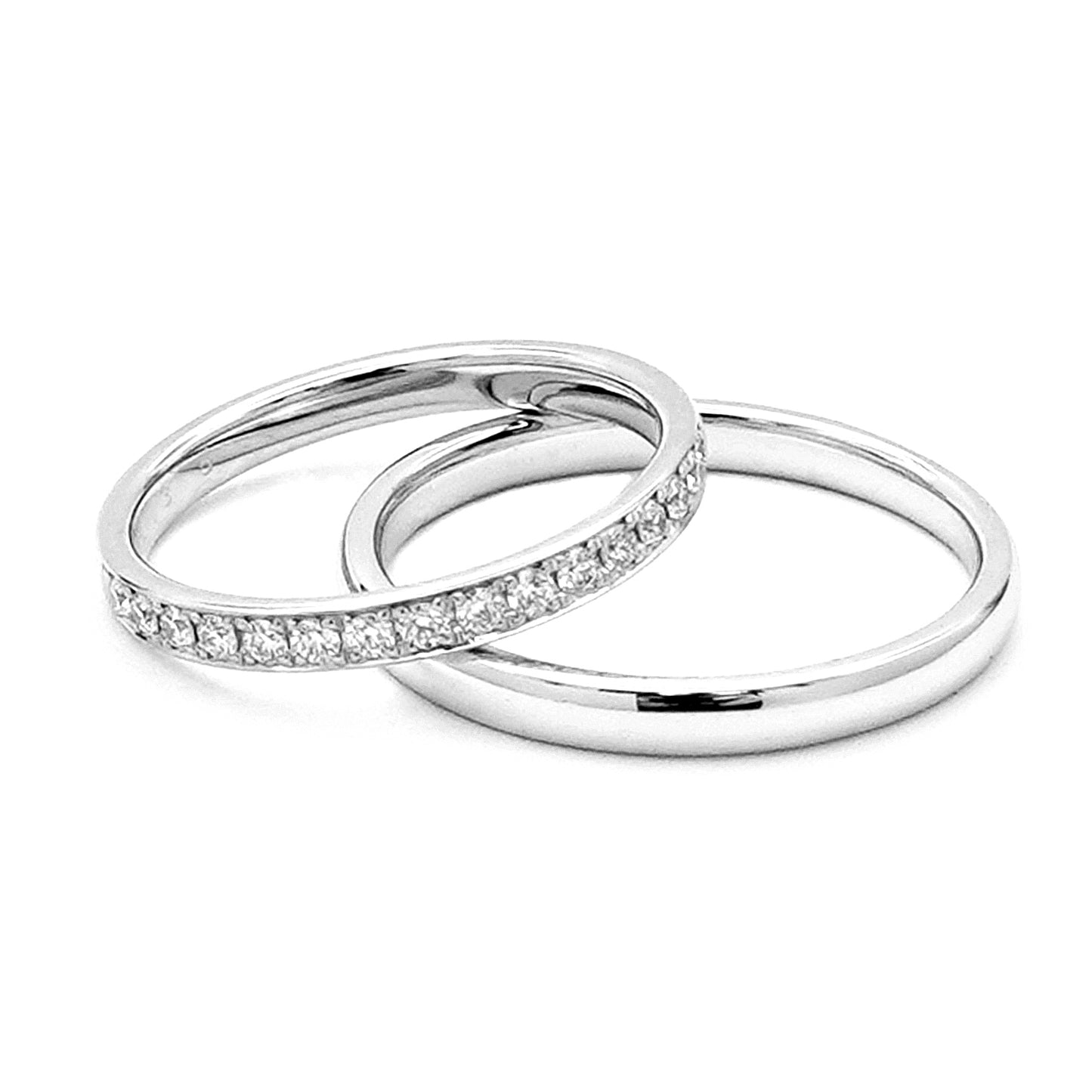 【鍛造/結婚指輪ペア】ハーフエタニティリング 高品質H&Cダイヤモンドを使用(Pt900)変形やキズに非常に強い鍛造製法の指輪 MpKK-HE-H23h-KK80-25-Pt