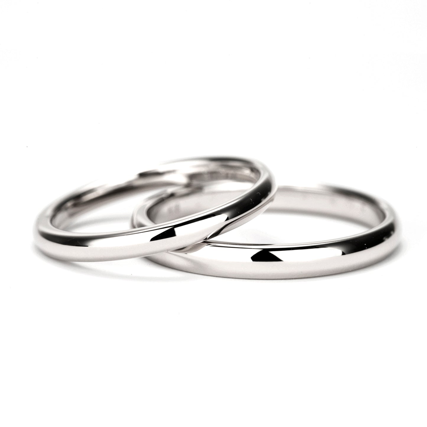 鍛造スーパーハード純プラチナ結婚指輪ペア(鍛造Pt999SH) 変形やキズに非常に強いプラチナ鍛造リング シンプルなストレートデザイン MpKK80-20-25-Pt999SH