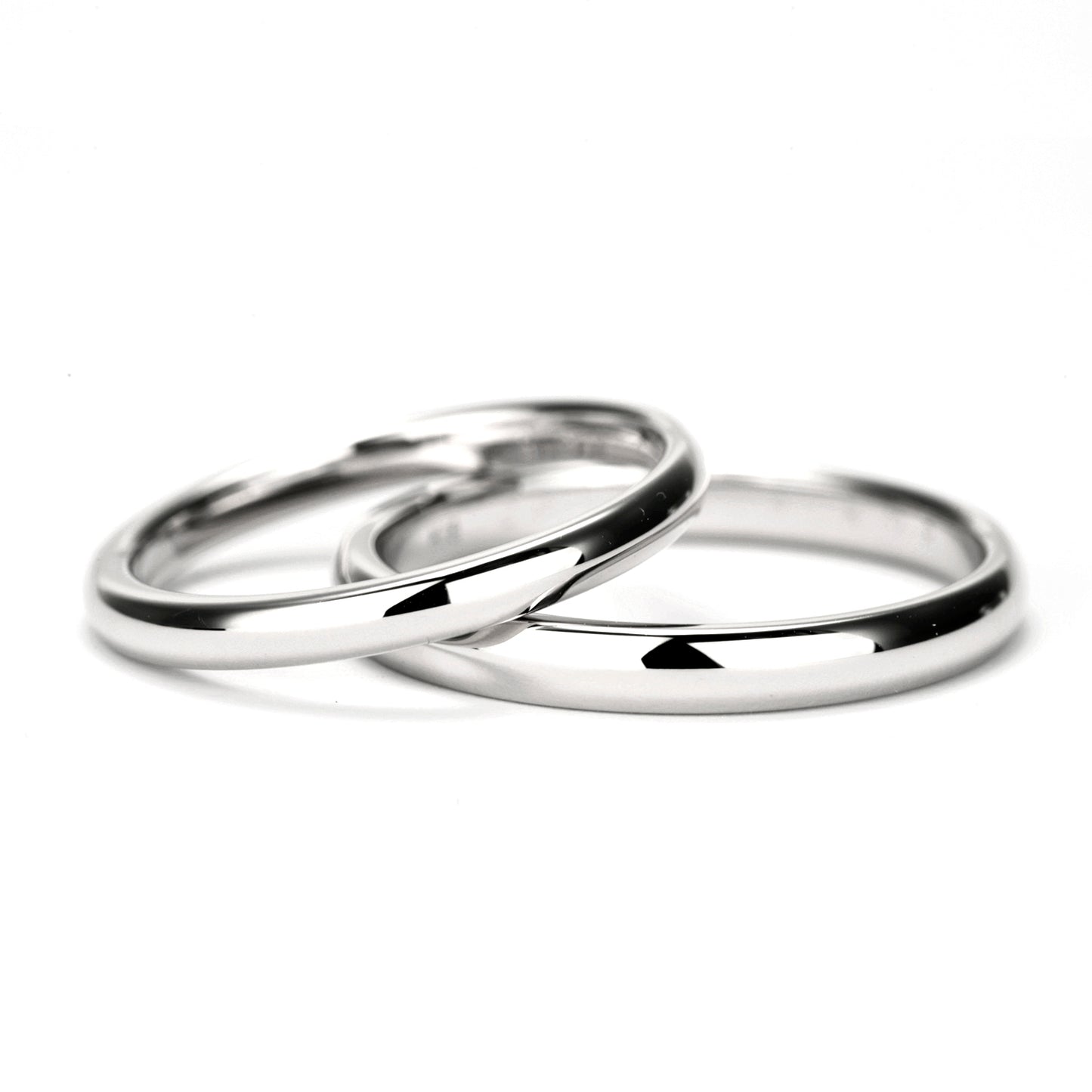 【鍛造/純プラチナ】結婚指輪ペア(鍛造Pt999) 変形やキズに強いプラチナ鍛造リング シンプルなストレートデザイン MpKK80-20-25-Pt999