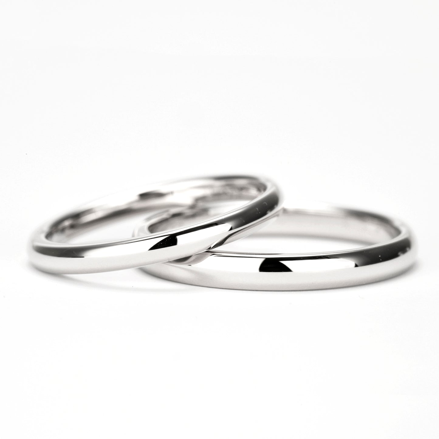 【鍛造/純プラチナ】結婚指輪ペア(鍛造Pt999) 変形やキズに強いプラチナ鍛造リング シンプルなストレートデザイン MpKK80-20-25-Pt999