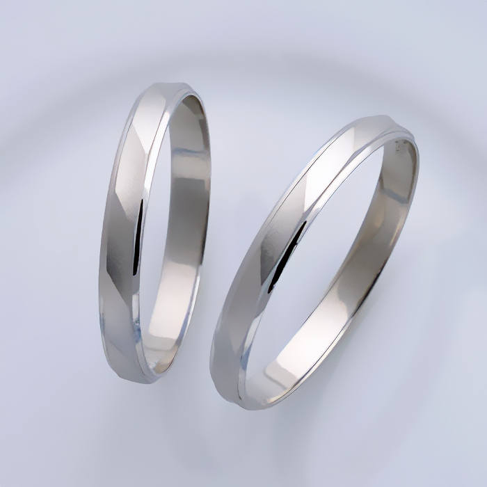 プラチナ製ブライダルリングセット プレス製法のマリッジリング Bs1007P267-0.18ct,G,SI2,G