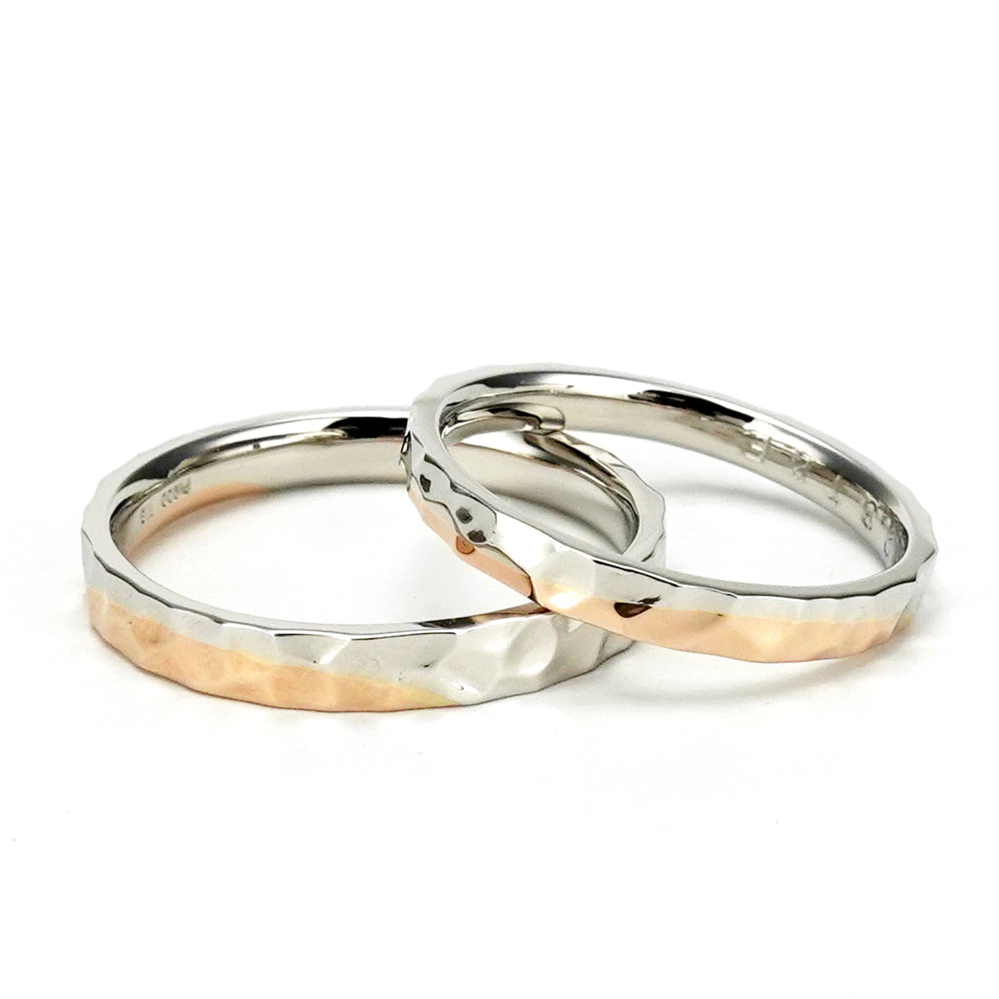 結婚指輪ペア 【2way】プラチナとゴールドのコンビ、プラチナ単色としても使えます。MpTAM-257-258-Pt900/K18