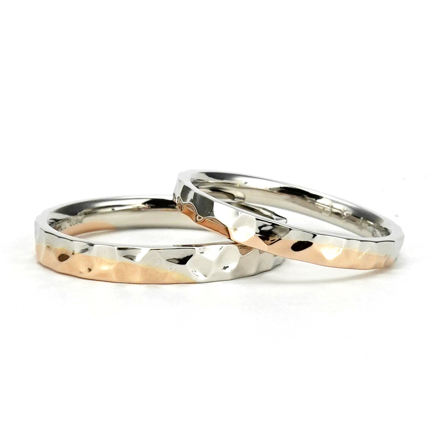 結婚指輪ペア 【2way】プラチナとゴールドのコンビ、プラチナ単色としても使えます。MpTAM-257-258-Pt900/K18