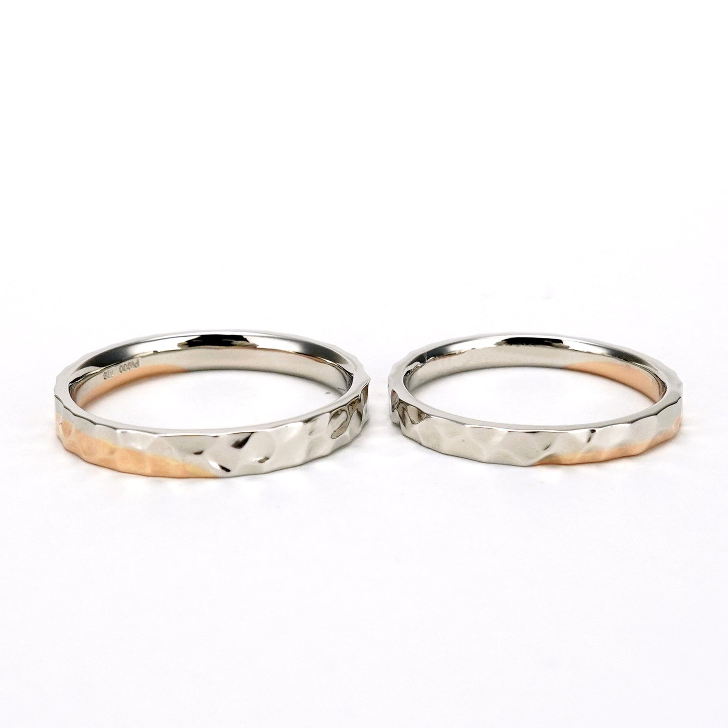 結婚指輪ペア 【2way】プラチナとゴールドのコンビ、プラチナ単色としても使えます。MpTAM-257-258-Pt900/K18