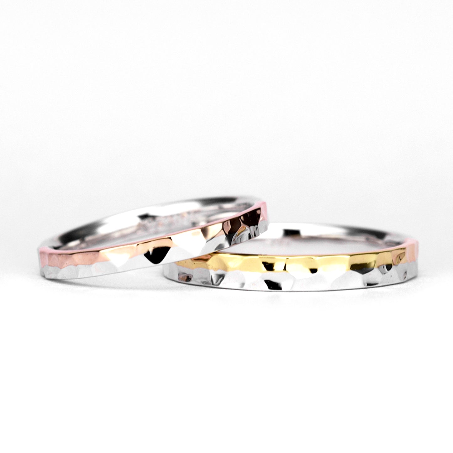 結婚指輪ペア 【2way】プラチナとゴールドのコンビ、プラチナ単色としても使えます。MpTAM-257-258-Pt900/K18