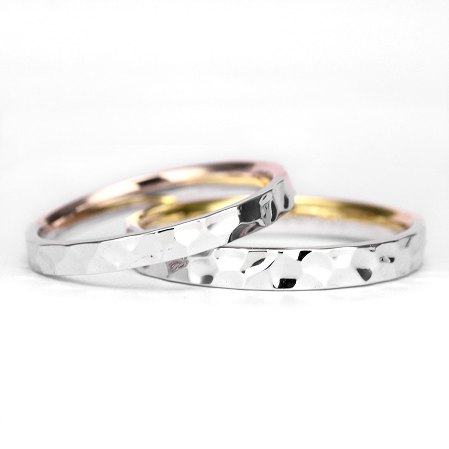結婚指輪ペア 【2way】プラチナとゴールドのコンビ、プラチナ単色としても使えます。MpTAM-257-258-Pt900/K18