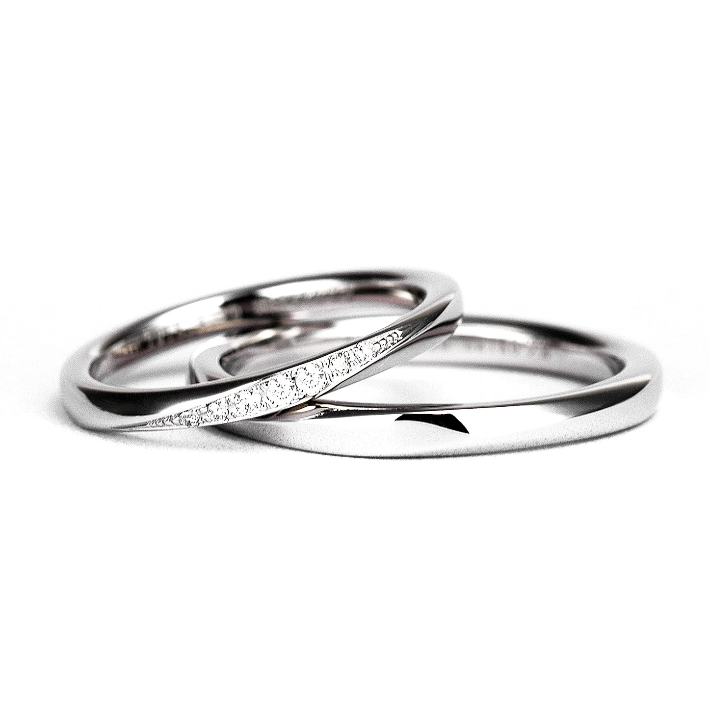HarmonyPremium-4 高純度ハードプラチナ製リングセット BsHaPre4-0.20ct,DVS2,3EX,HC~Pt.950H