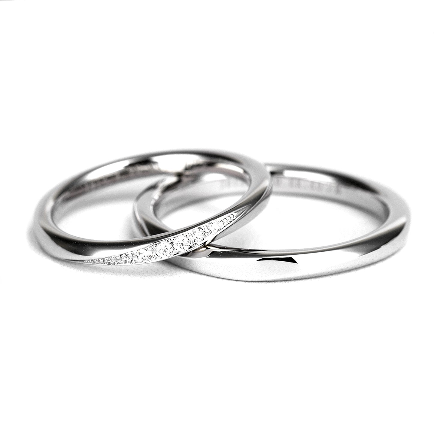 HarmonyPremium-4 高純度ハードプラチナ製リングセット BsHaPre4-0.20ct,DVS2,3EX,HC~Pt.950H