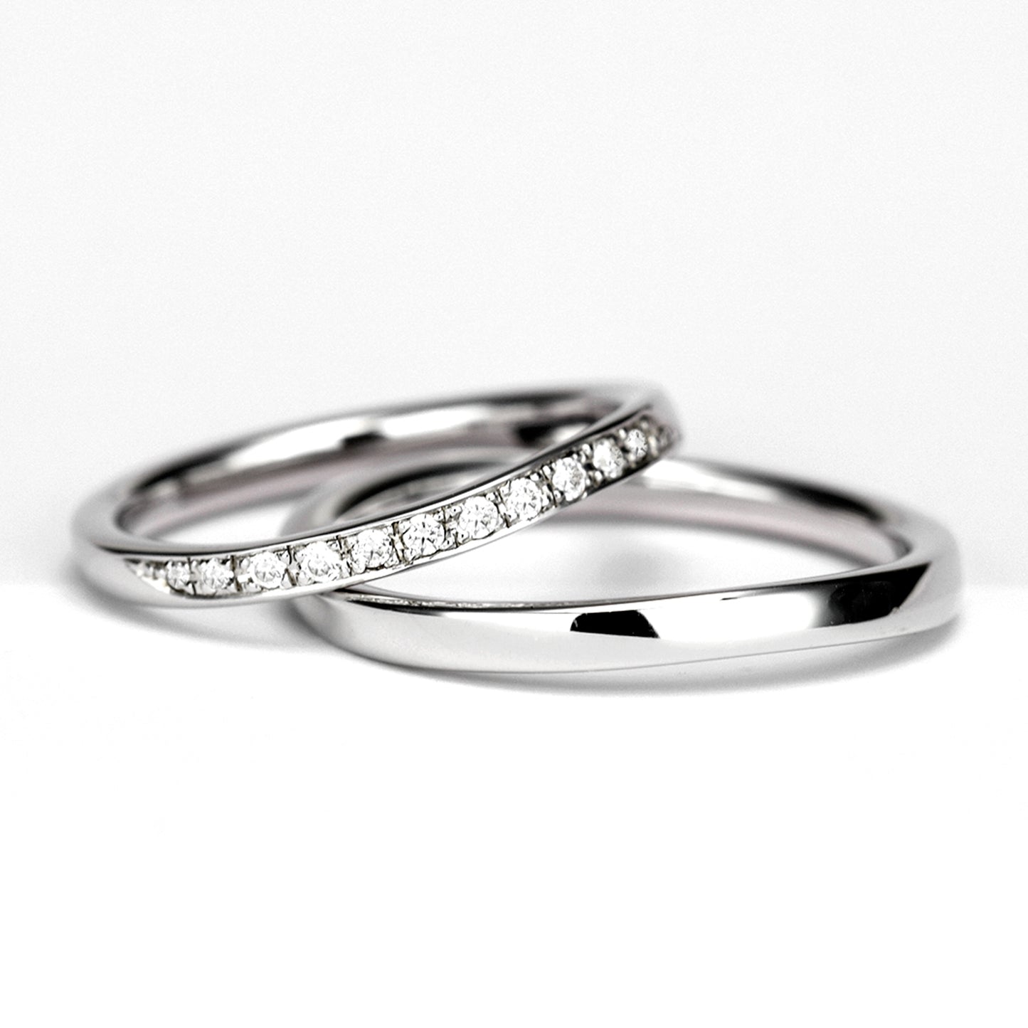 HarmonyPremium-5 高純度ハードプラチナ製ブライダルリングセット 最高級のダイヤモンドを使用 BsHaPre5-0.30ct,D