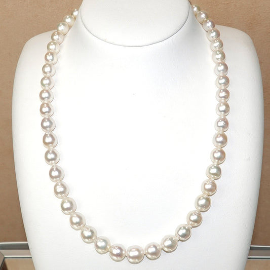 【特別価格】白蝶真珠ネックレス7.0〜9.5mm NSCP7.0-9.5-OO14032