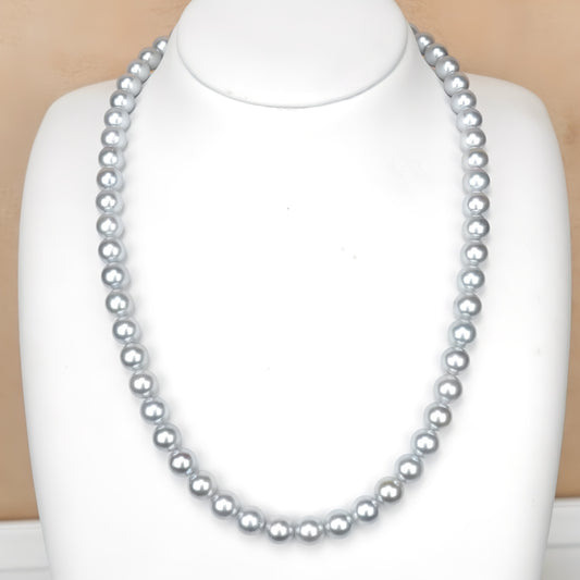 【特別価格】パールネックレスコバルト(ブルーグレー)7.0〜7.5mm PN70-OK07102602