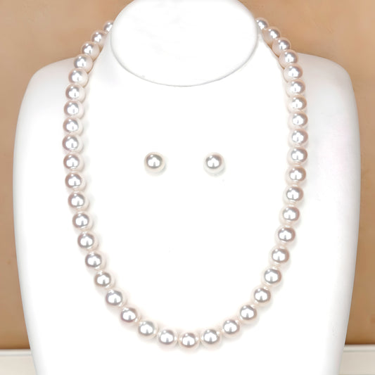 オーロラ花珠真珠ネックレス+ピアス(イヤリング)セット(8.5〜9.0mm) 真珠科学研究所|花珠鑑別鑑定書付 PNE85-花珠-SS-…577