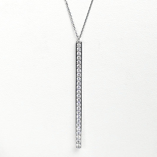 ダイヤモンドペンダントプラチナ 25個の美しいダイヤモンドを使用したシャープなデザイン PND-38-489-0.50ct/25p