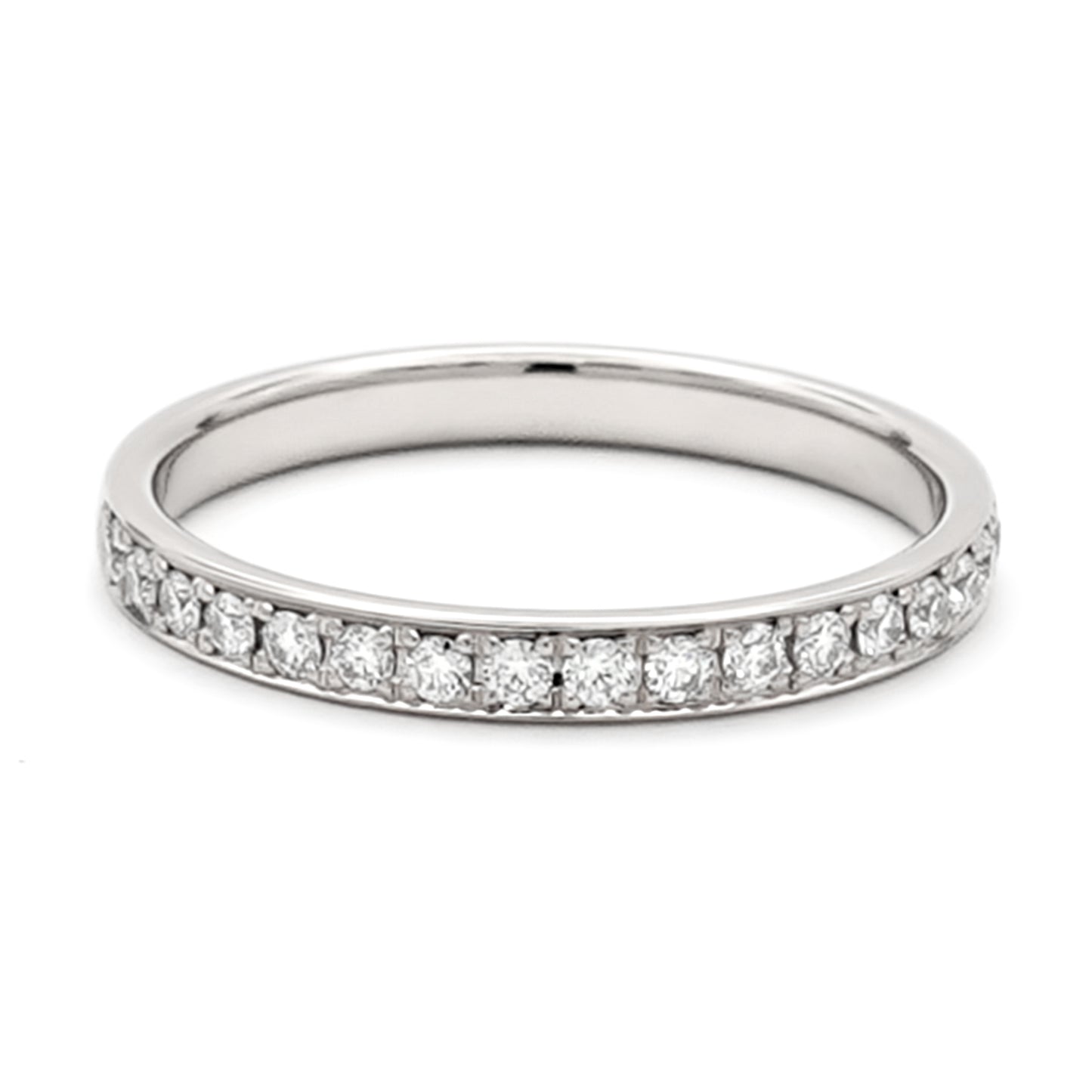 【鍛造/結婚指輪ペア】ハーフエタニティリング 高品質ダイヤモンドを使用(Pt900)変形やキズに非常に強い鍛造製法の指輪 MpKK-HE-H23GVS-KK80-25-Pt