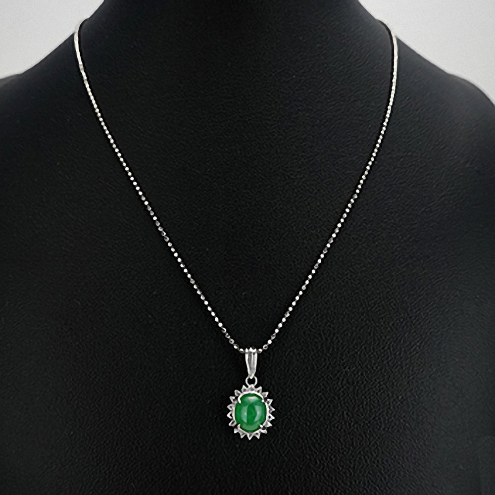 翡翠(ヒスイ)ペンダント PN-Hs-Pt-1.95ct-D0.22