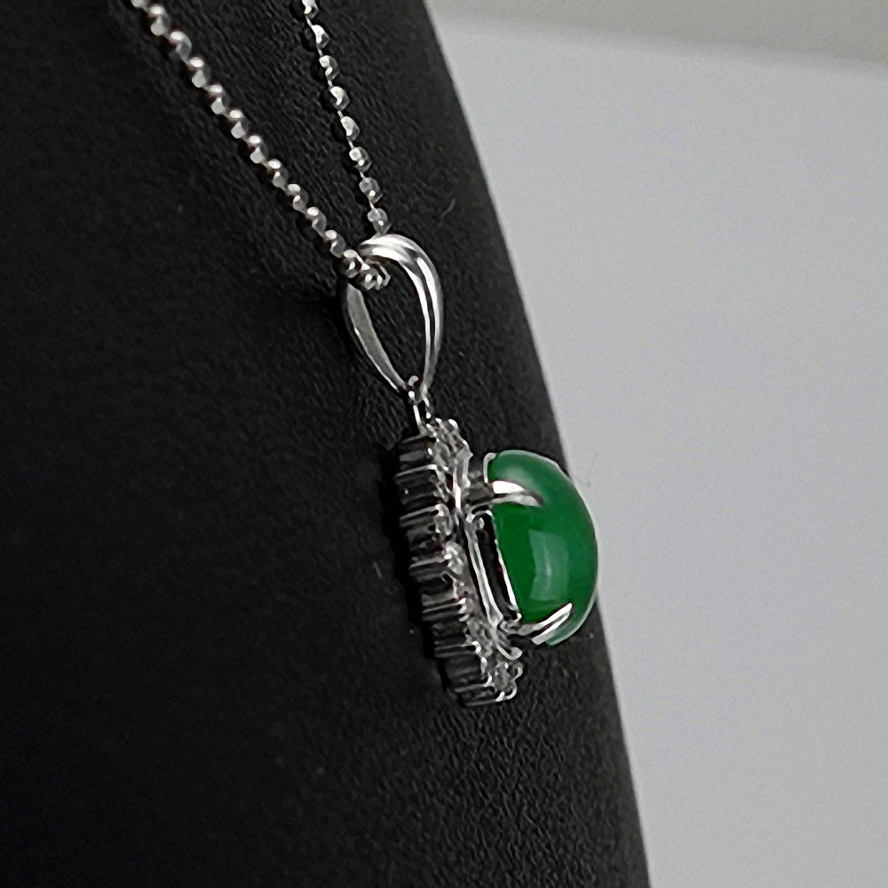 翡翠(ヒスイ)ペンダント PN-Hs-Pt-1.95ct-D0.22