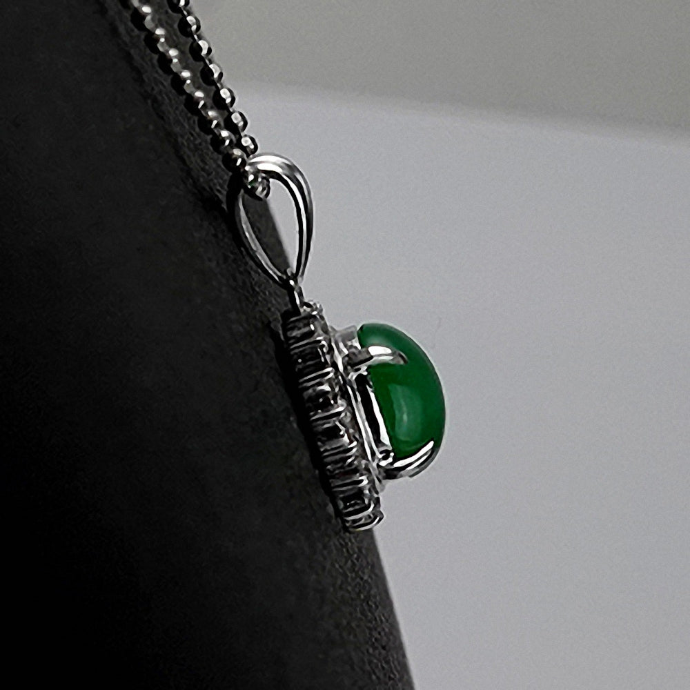 翡翠(ヒスイ)ペンダント PN-Hs-Pt-1.95ct-D0.22